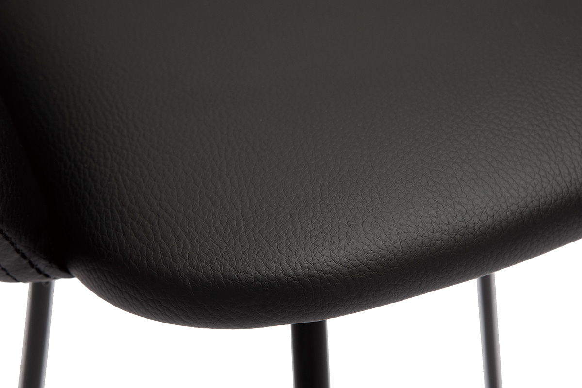 Sgabelli da bar design nero H75 cm (lotto di 2) REYNOLD