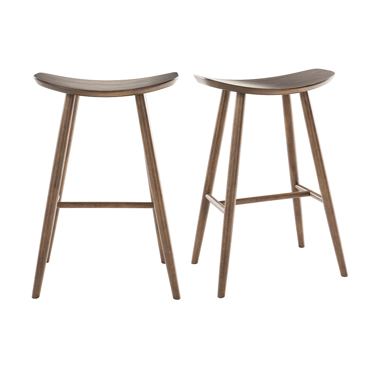 Sgabelli da bar design noce H72 cm (set di 2) DEMORY