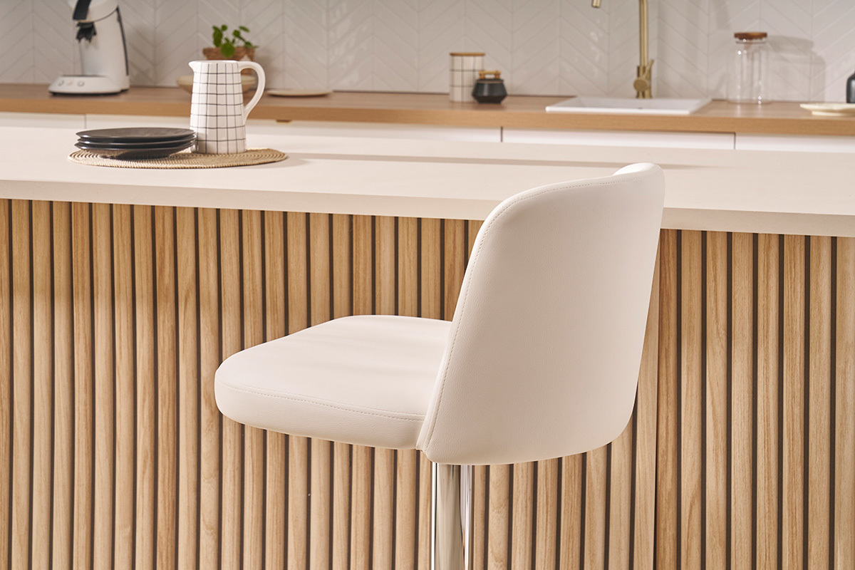 Sgabelli da bar design regolabili bianchi (set di 2) MONTI