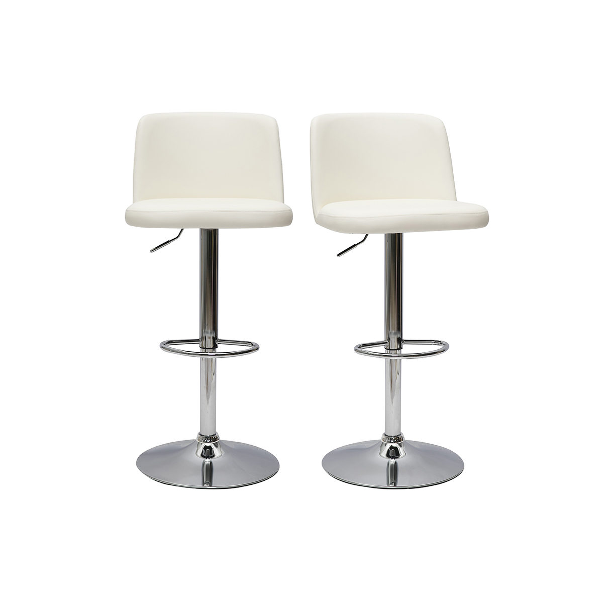 Sgabelli da bar design regolabili bianchi (set di 2) MONTI