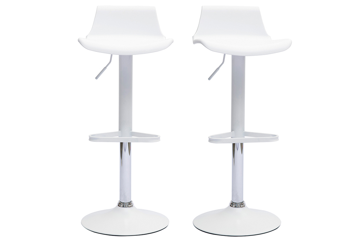 Sgabelli da bar design regolabili bianco 360� (set di 360) KRONOS