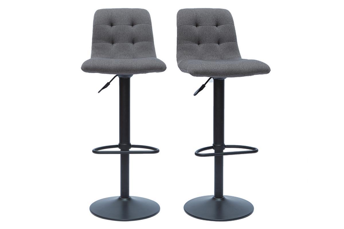 Sgabelli da bar design regolabili grigio (set di 2) ESCAPE