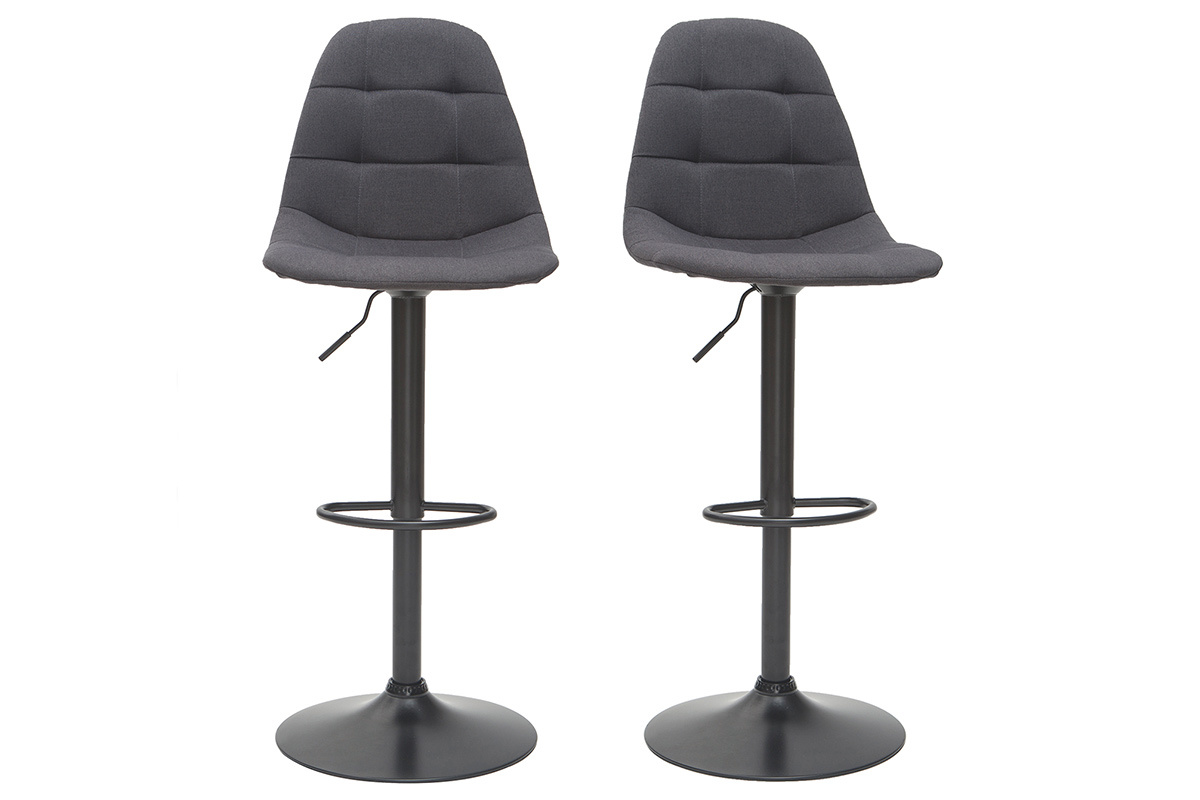 Sgabelli da bar design regolabili grigio scuro (set di 2) COX