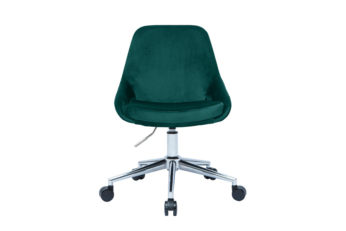 Sgabelli da bar design regolabili in tessuto velluto blu petrolio e metallo nero 360 HOLO