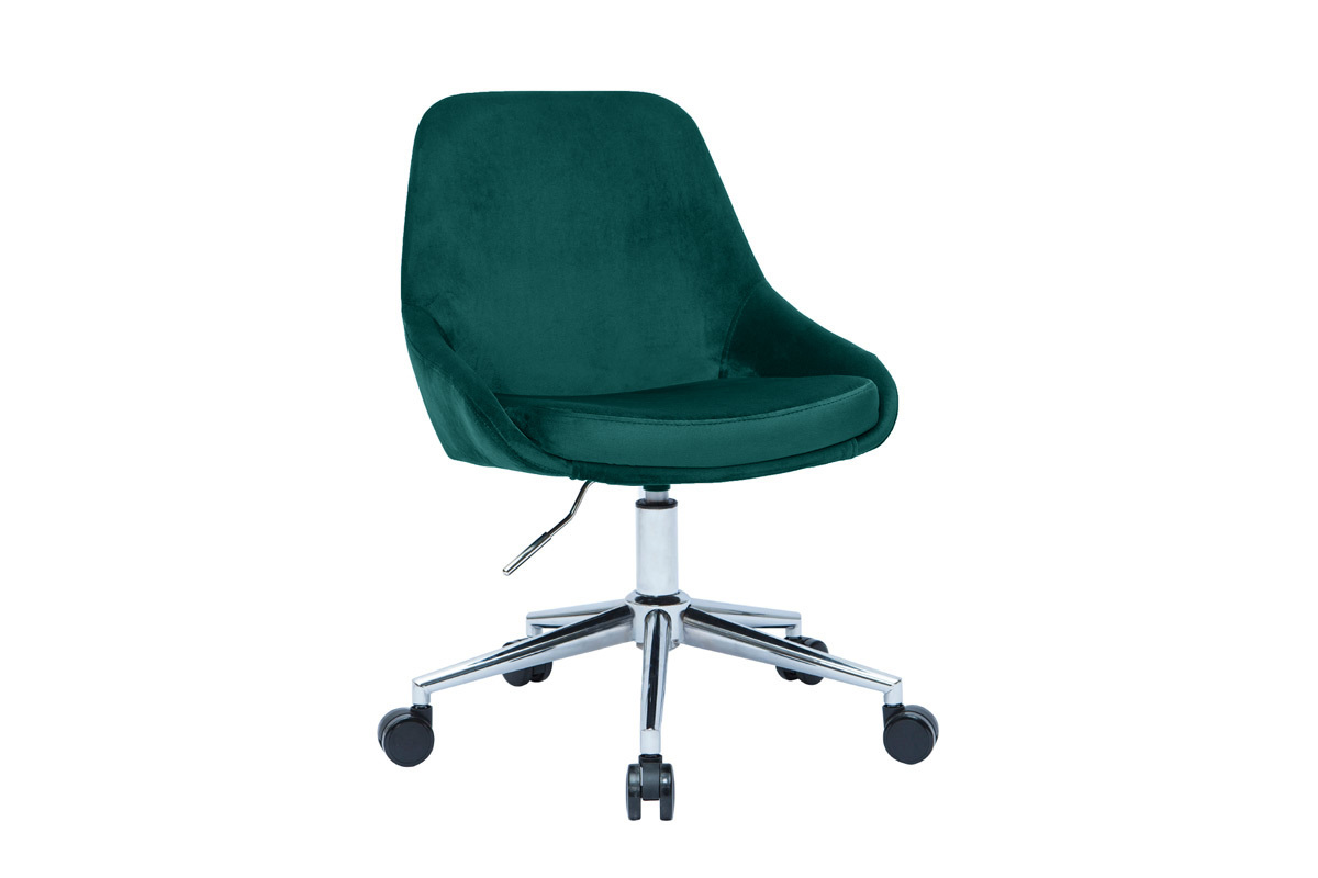 Sgabelli da bar design regolabili in tessuto velluto blu petrolio e metallo nero 360 HOLO