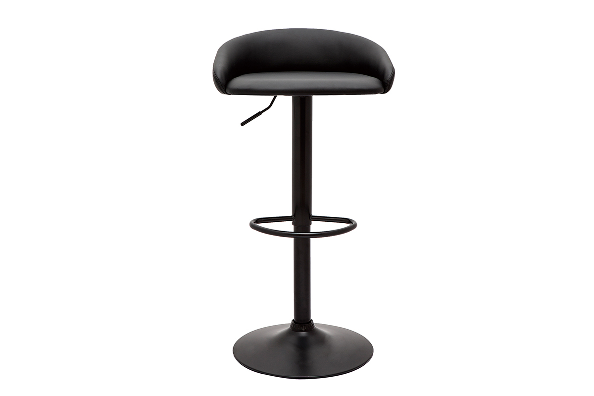 Sgabelli da bar design regolabili neri (lotto di 2) REYNOLD
