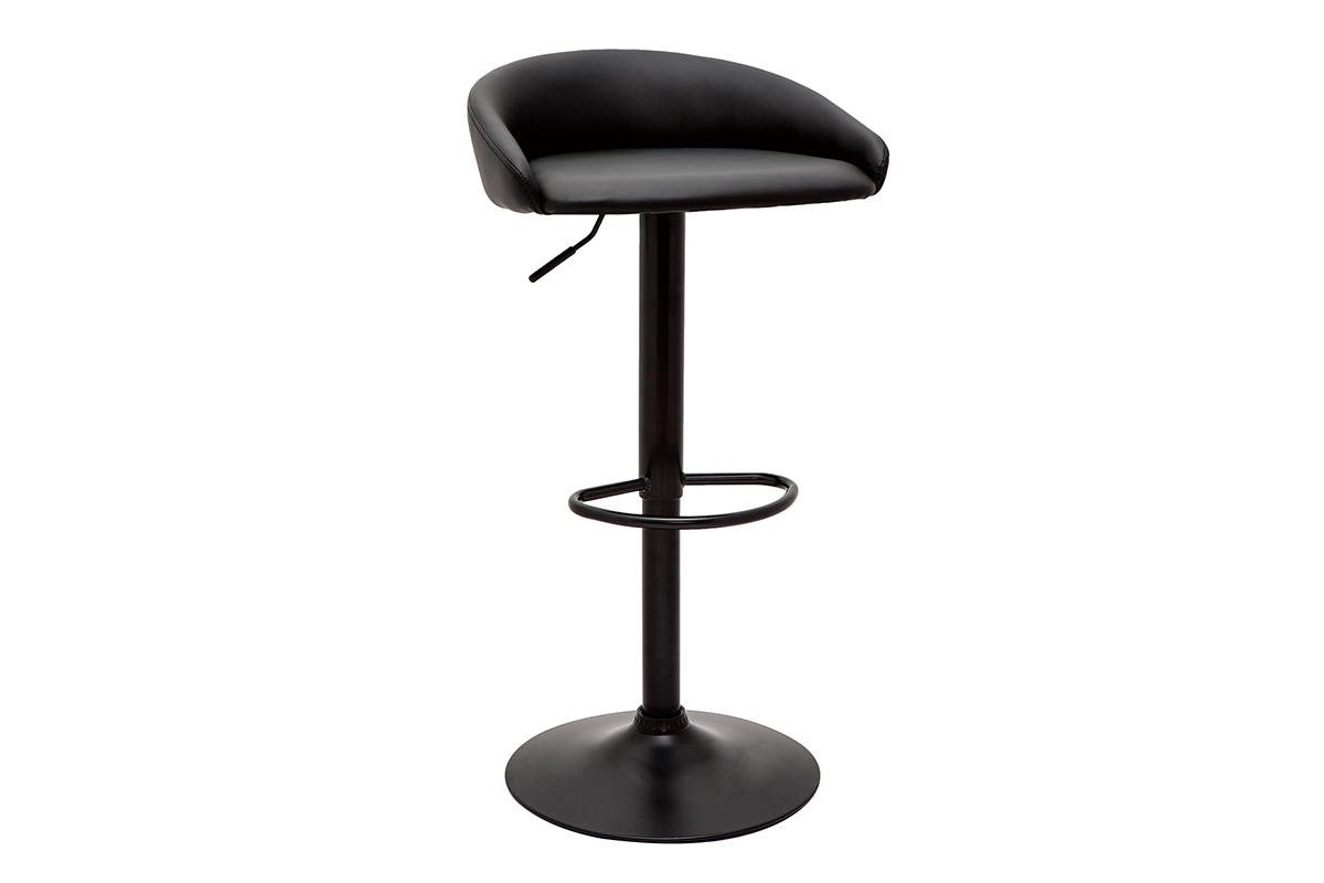 Sgabelli da bar design regolabili neri (lotto di 2) REYNOLD