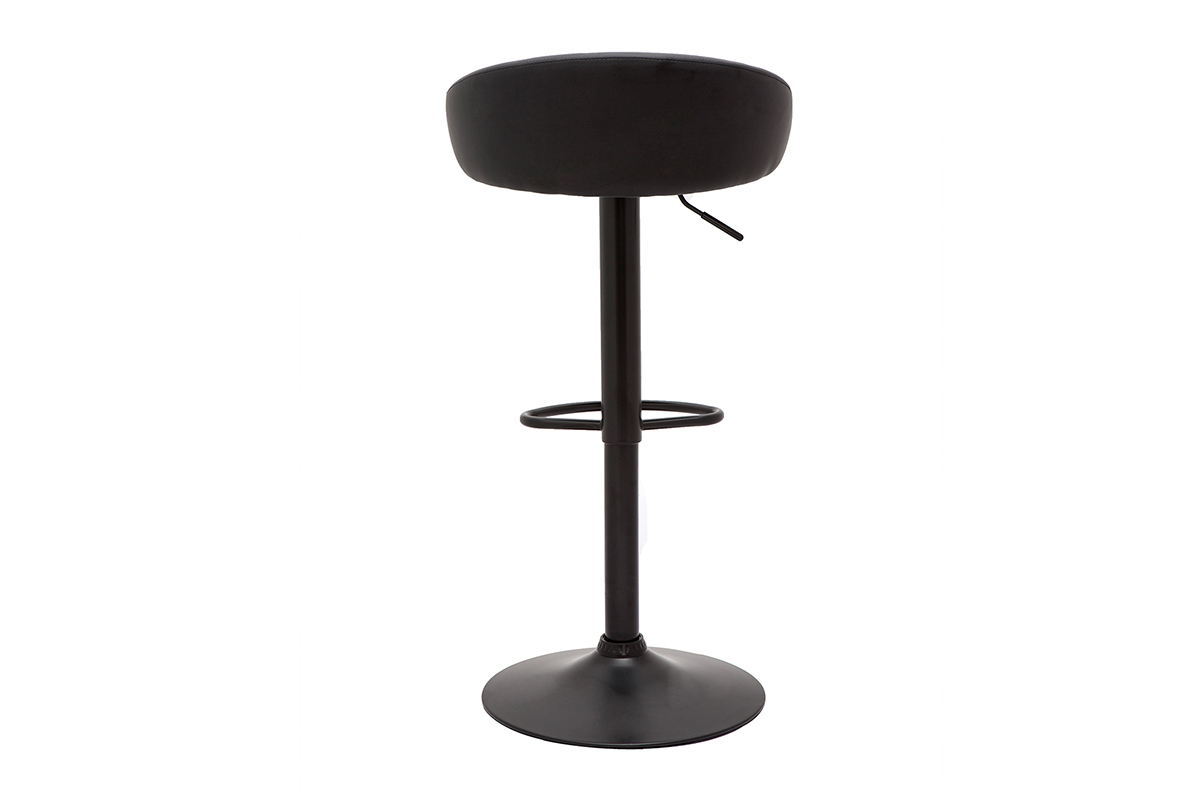 Sgabelli da bar design regolabili neri (lotto di 2) REYNOLD