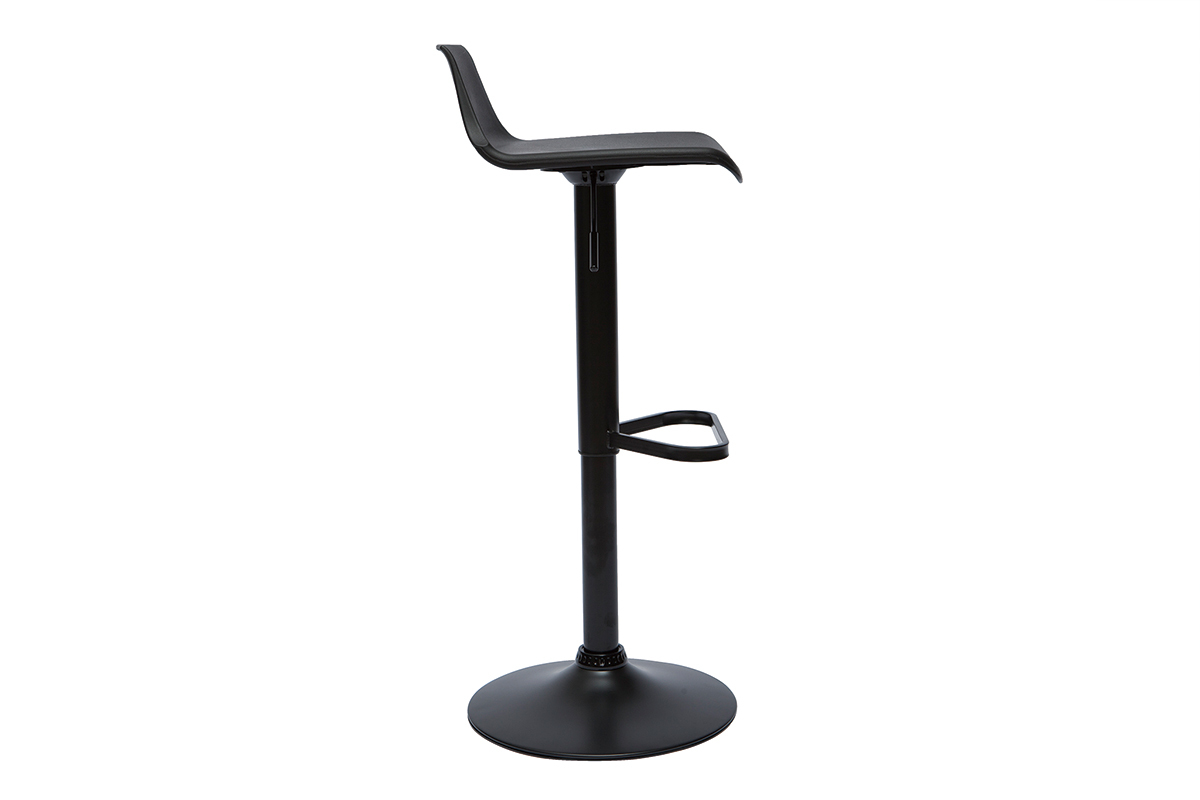 Sgabelli da bar design regolabili nero 360� (set di 2) KRONOS