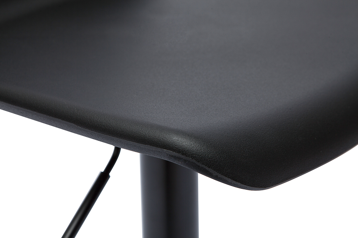 Sgabelli da bar design regolabili nero 360� (set di 2) KRONOS