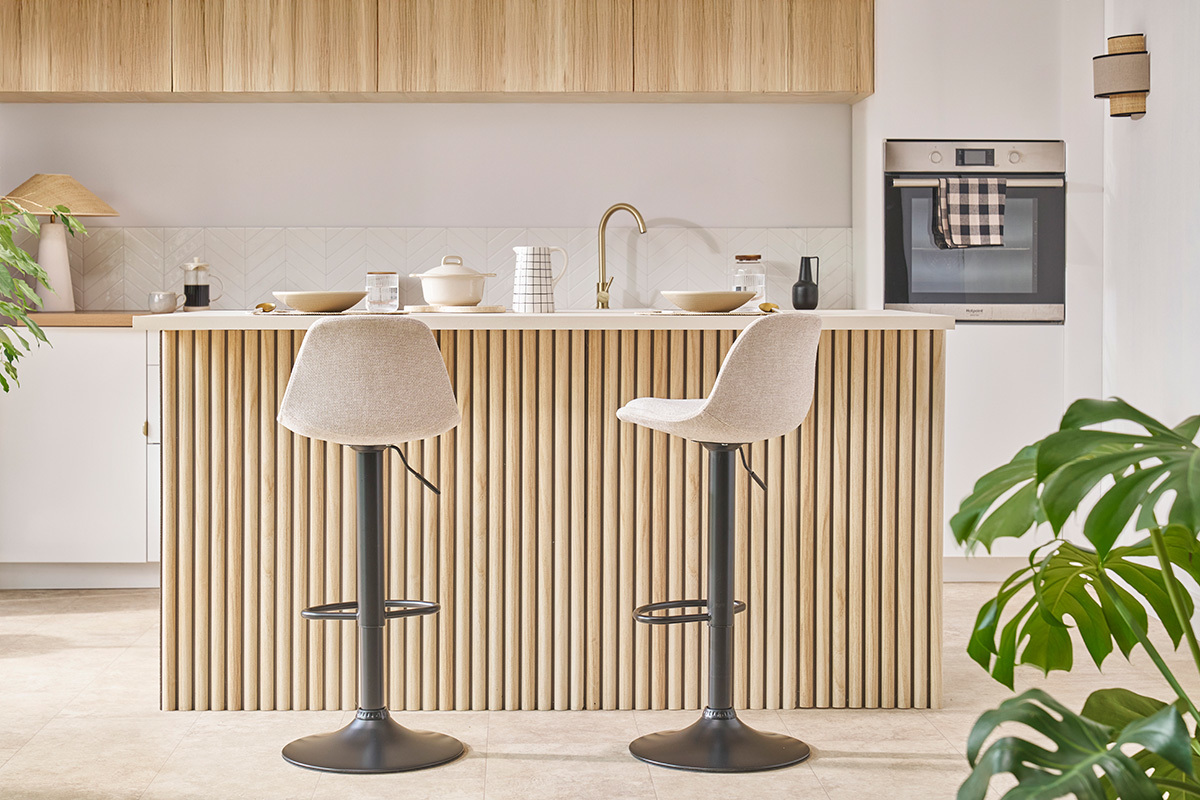 Sgabelli da bar design verde-azzurro (set di 2) STEEVY