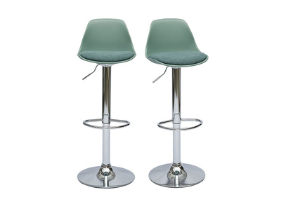 Sgabelli da bar design verde-azzurro (set di 2) STEEVY