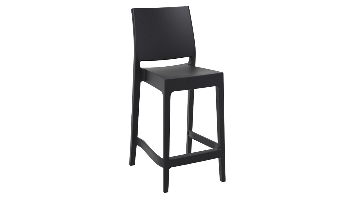 Sgabelli da bar di design impilabili 65 cm neri (set di 4) CALAO