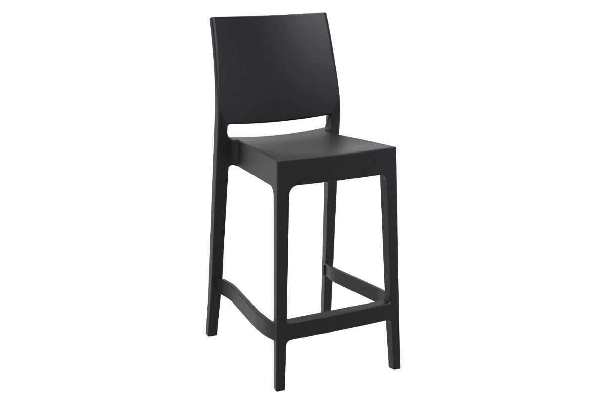 Sgabelli da bar di design impilabili 65 cm neri (set di 4) CALAO