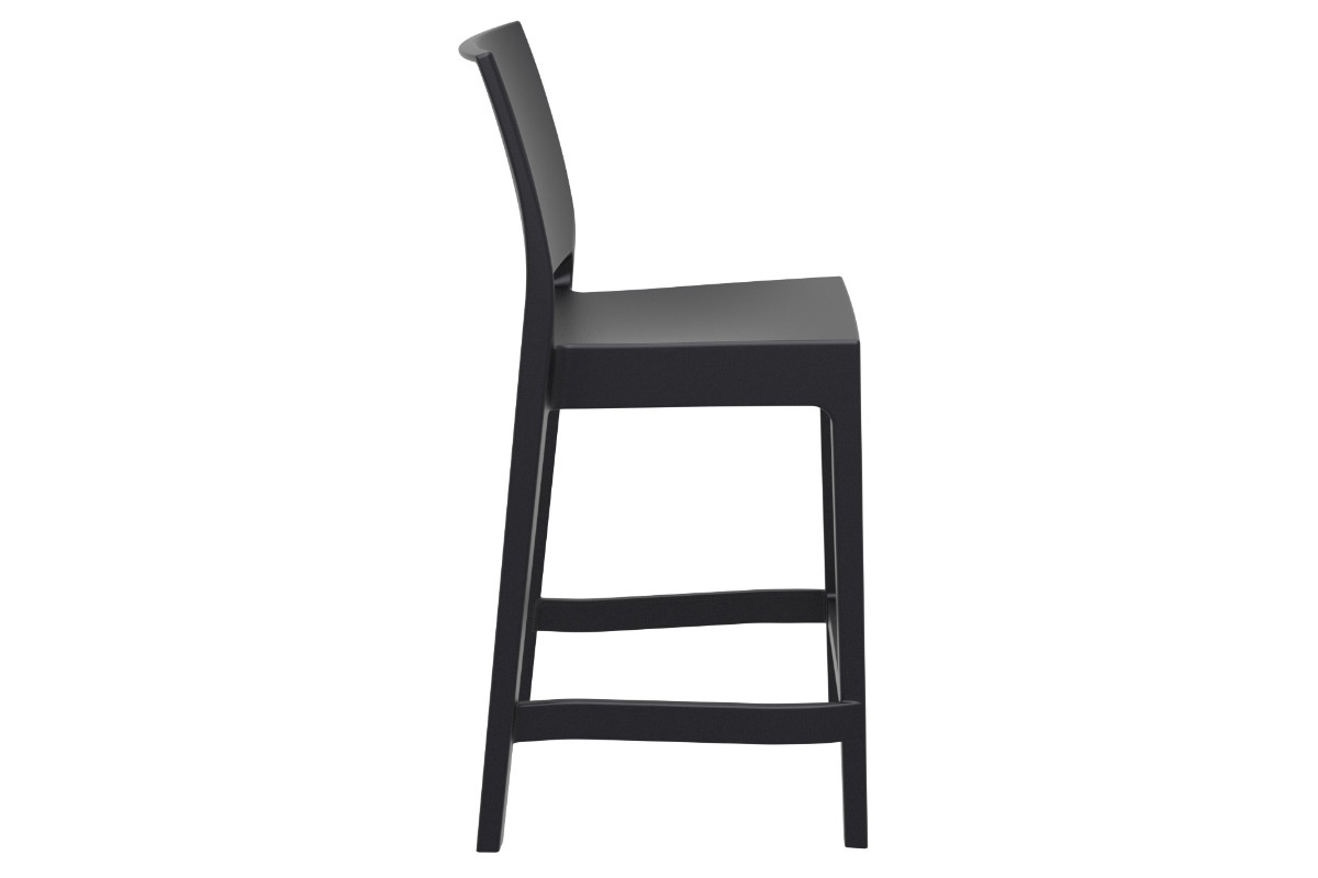 Sgabelli da bar di design impilabili 65 cm neri (set di 4) CALAO