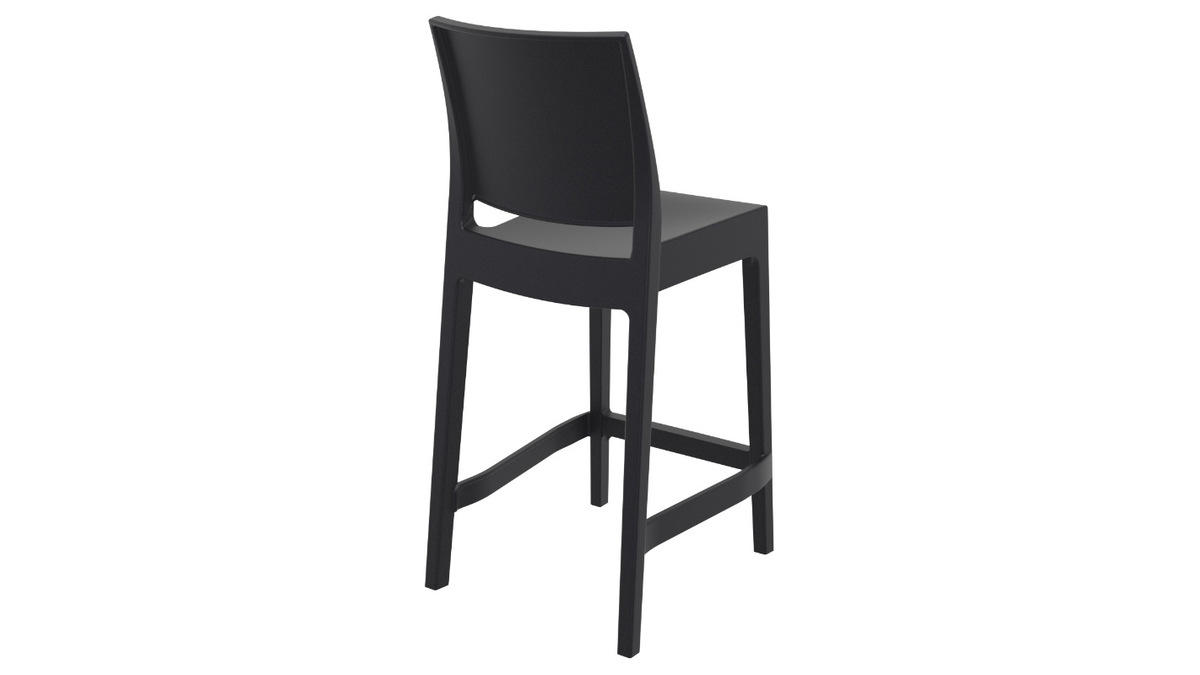 Sgabelli da bar di design impilabili 65 cm neri (set di 4) CALAO