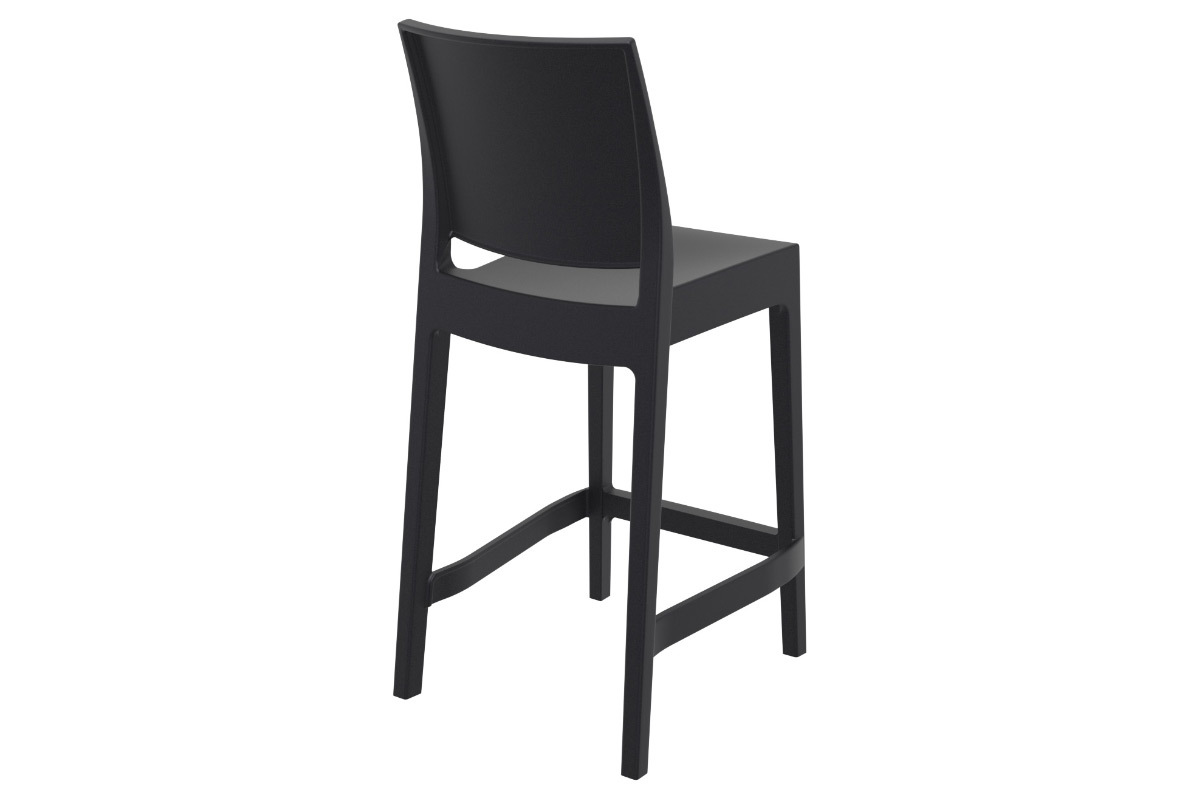 Sgabelli da bar di design impilabili 65 cm neri (set di 4) CALAO