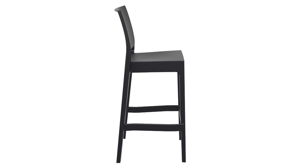 Sgabelli da bar di design impilabili 75 cm neri (set di 4) CALAO