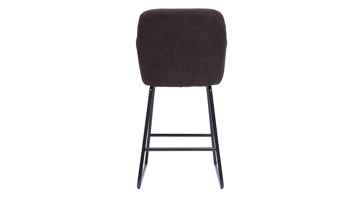 Sgabelli da bar effetto velluto grigio scuro H65 cm (set di 2) AMIKA