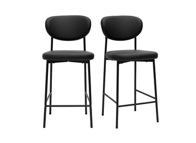 Sgabelli da bar fissi neri H65 cm (set di 2) BREKA