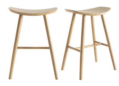 Sgabelli da bar in legno chiaro H65 cm (set di 2) DEMORY