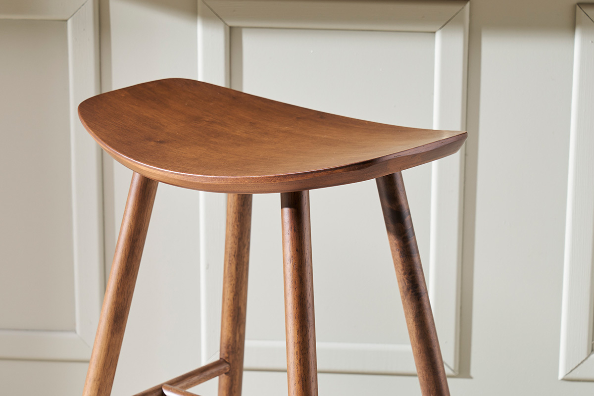 Sgabelli da bar in noce H65 cm (set di 2) DEMORY