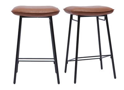 Sgabelli da bar industriali marrone (set di 2) DORY