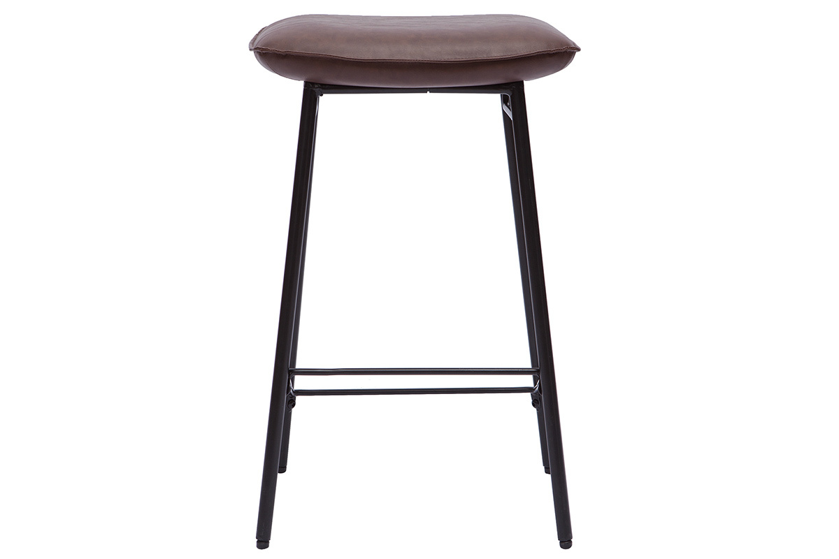 Sgabelli da bar industriali marrone scuro (set di 2) DORY