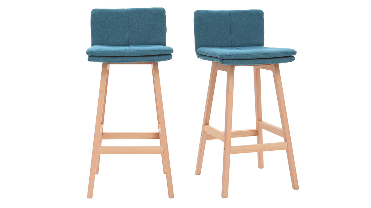 Sgabelli da bar legno e foglia di t 65cm set di 2 JOAN