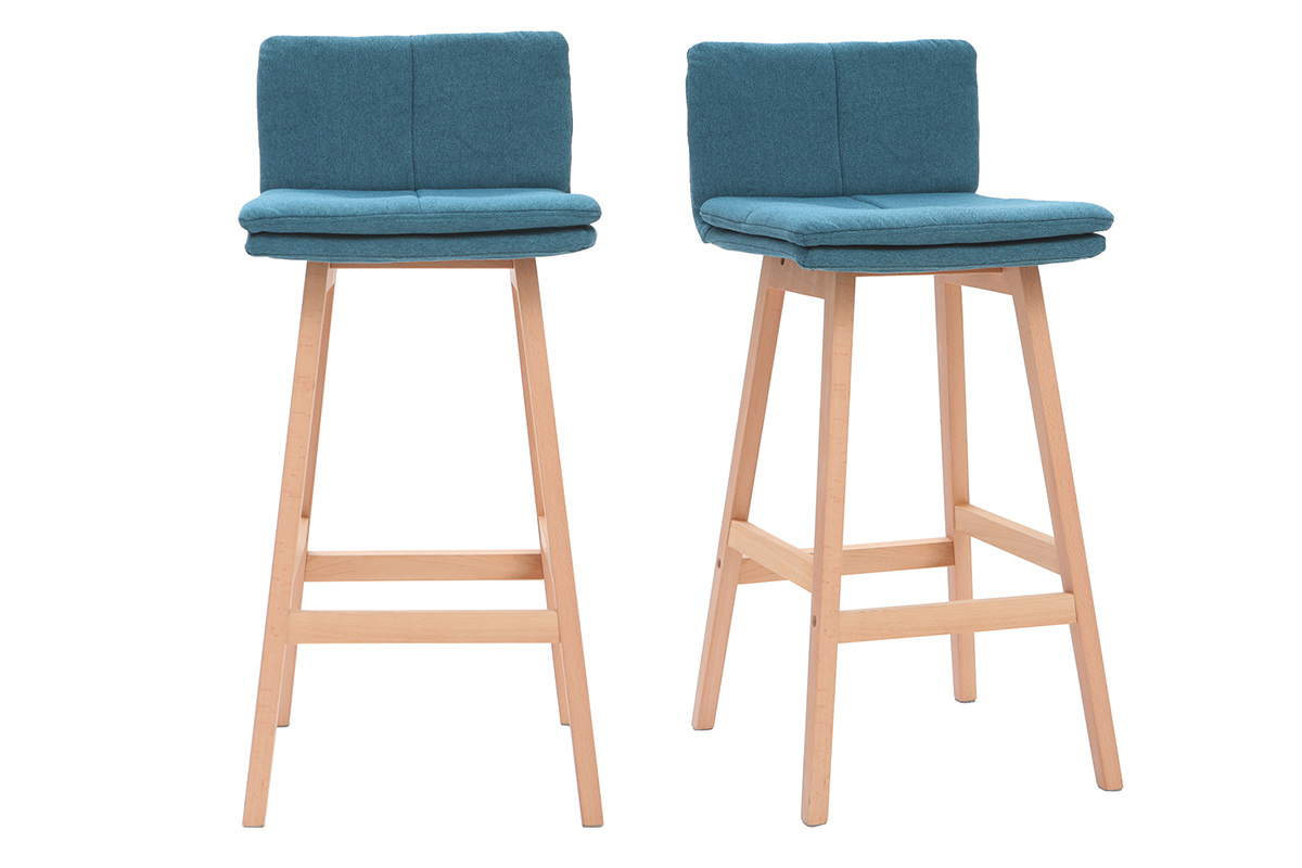 Sgabelli da bar legno e foglia di t 65cm set di 2 JOAN