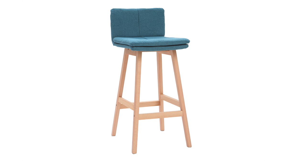 Sgabelli da bar legno e foglia di t 65cm set di 2 JOAN
