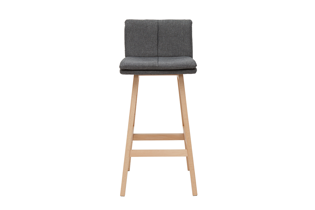 Sgabelli da bar legno e grigio scuro 65cm set di 2 JOAN