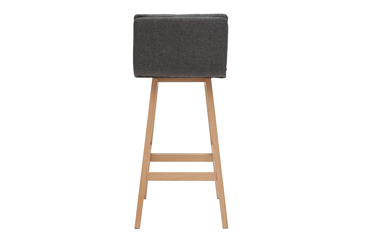 Sgabelli da bar legno e grigio scuro 65cm set di 2 JOAN