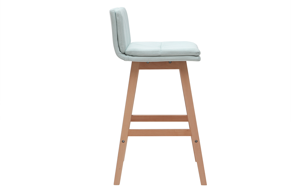 Sgabelli da bar legno e verde acqua 65cm set di 2 JOAN