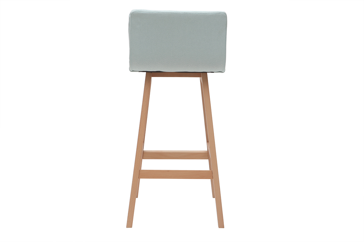 Sgabelli da bar legno e verde acqua 65cm set di 2 JOAN