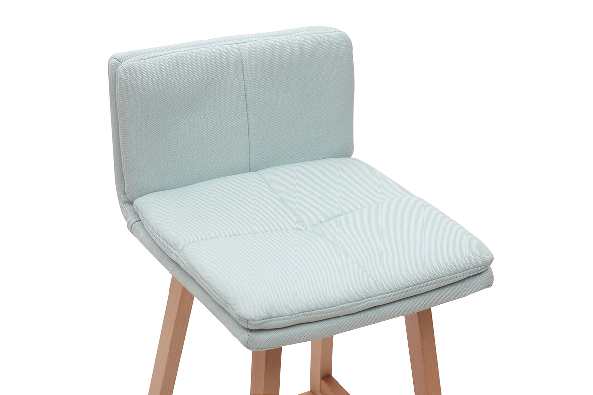 Sgabelli da bar legno e verde acqua 65cm set di 2 JOAN