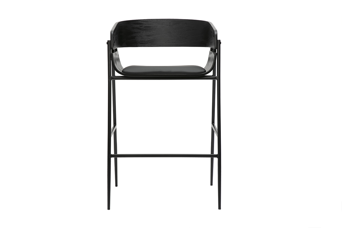 Sgabelli da bar neri design (set di 2) WESS