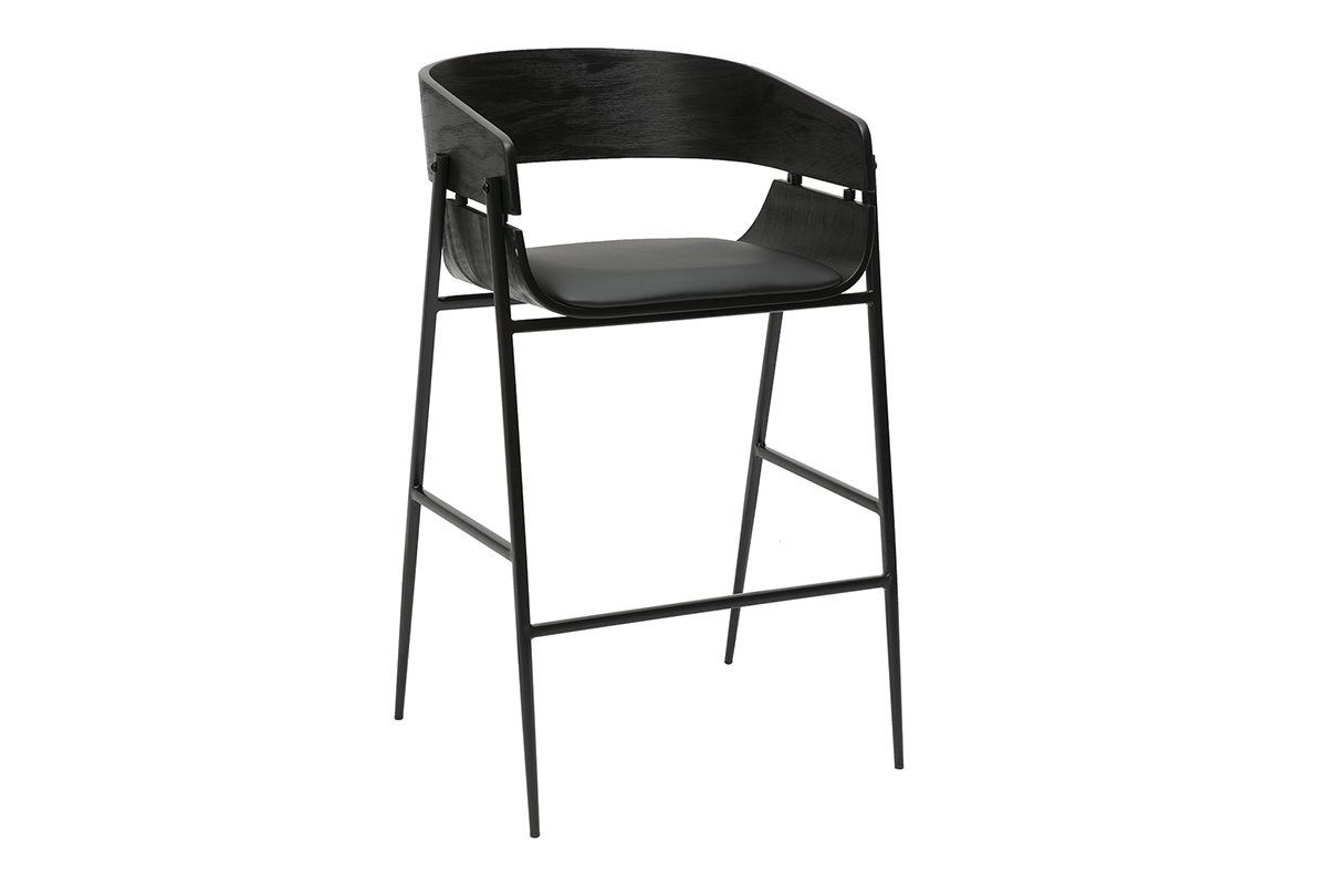 Sgabelli da bar neri design (set di 2) WESS
