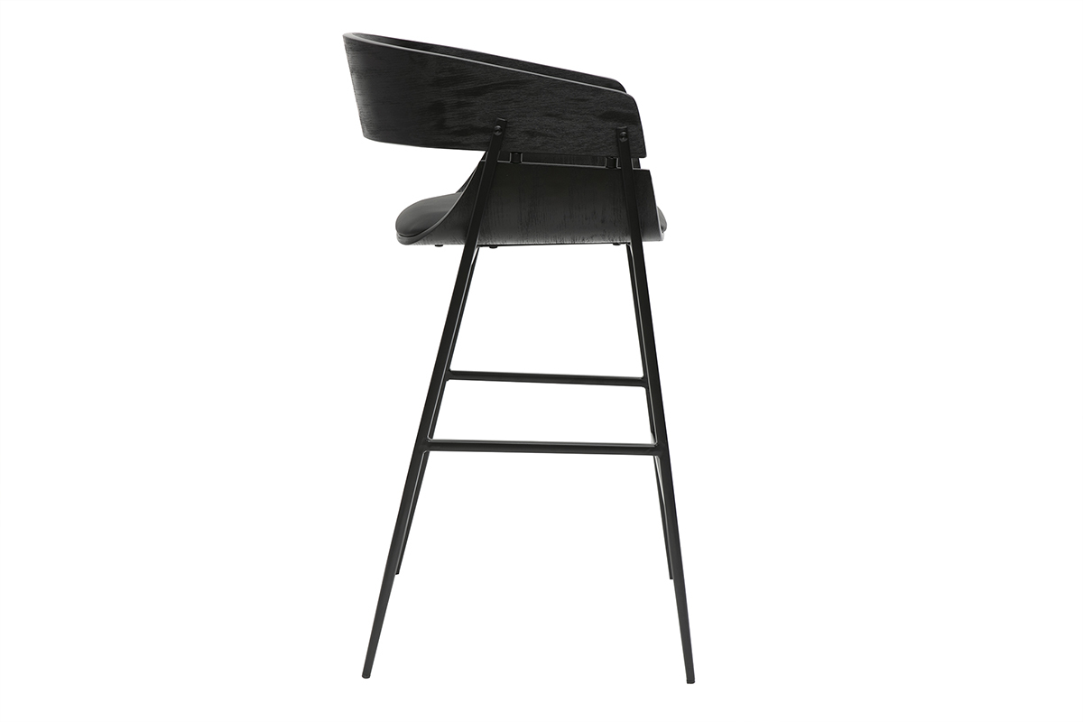 Sgabelli da bar neri design (set di 2) WESS