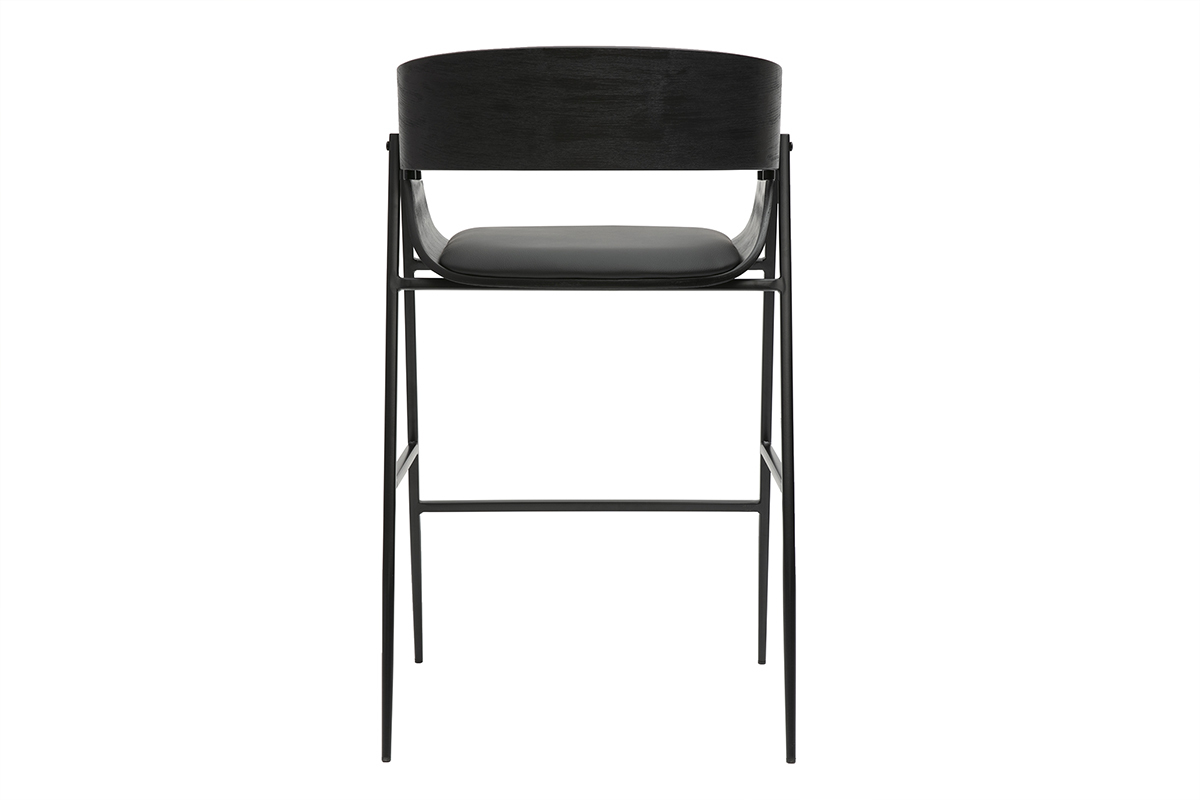 Sgabelli da bar neri design (set di 2) WESS