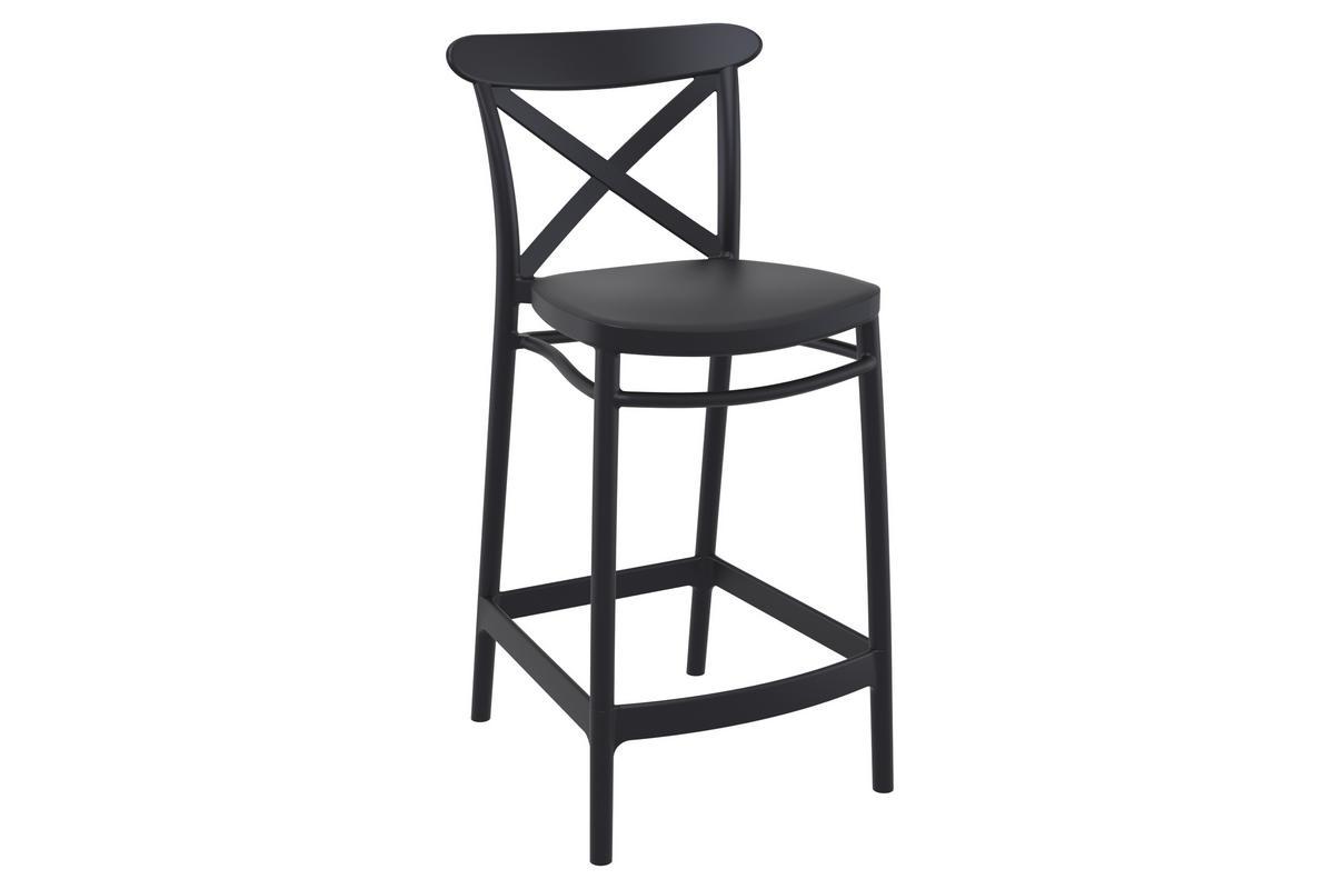 Sgabelli da bar neri H65 cm da interno / esterno (set di 4) GERMAIN