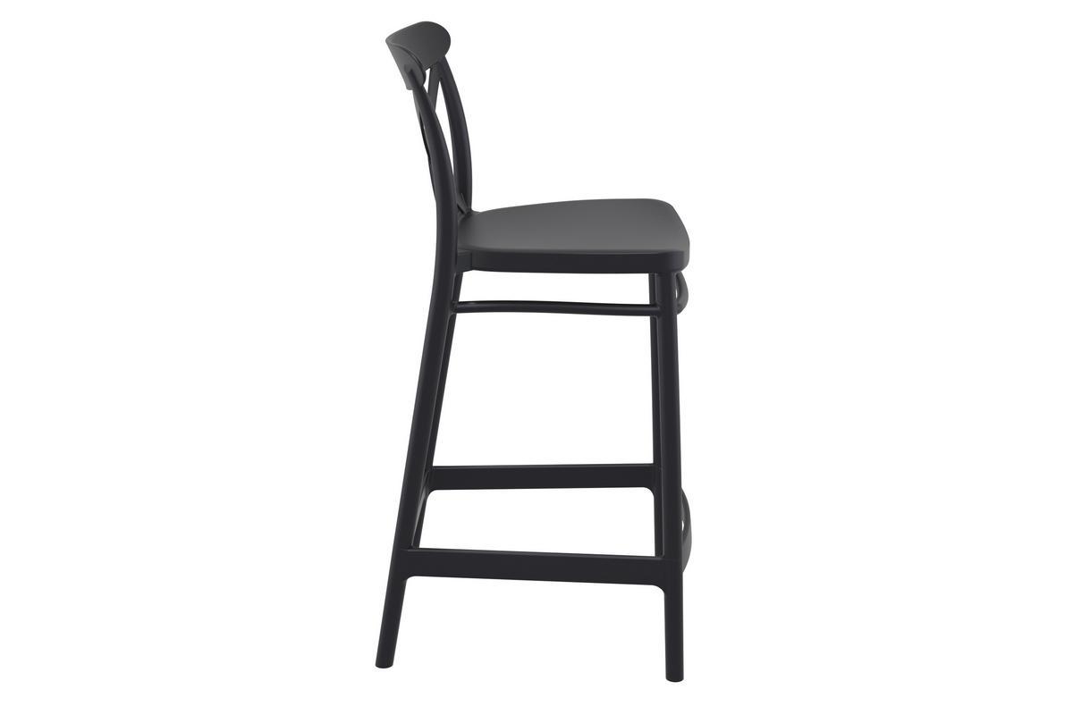 Sgabelli da bar neri H65 cm da interno / esterno (set di 4) GERMAIN