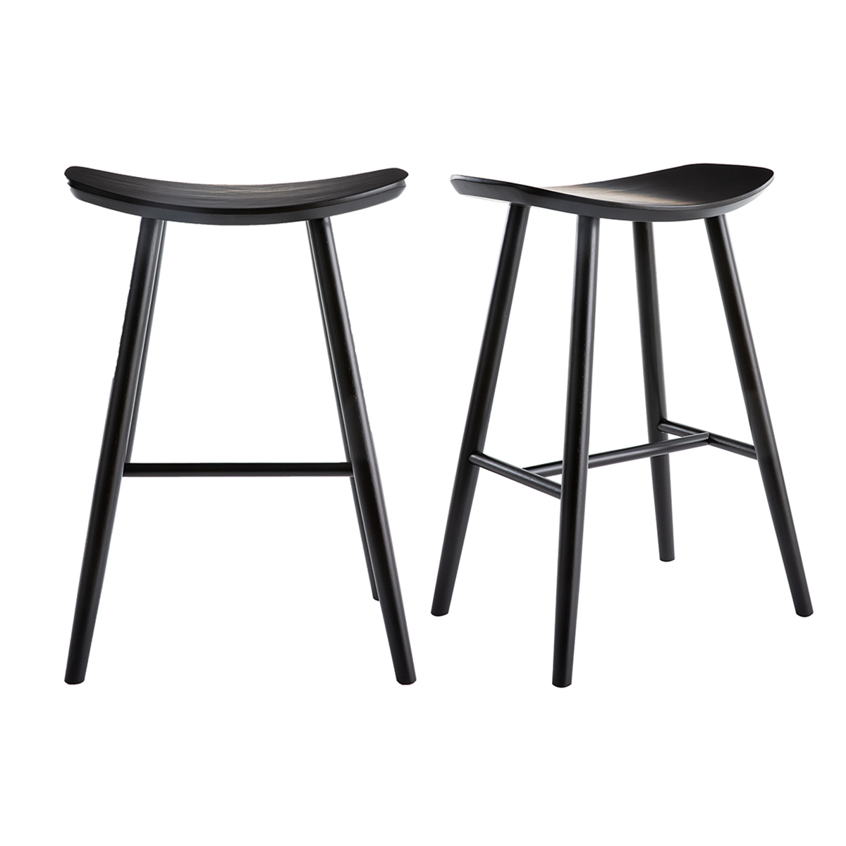 Sgabelli da bar nero H65 cm (set di 2) DEMORY