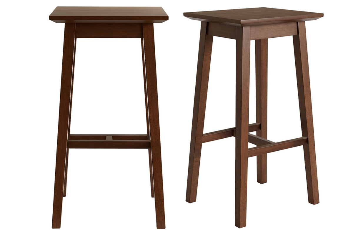 Sgabelli da bar noce 75 cm (set di 2) RUSSELL