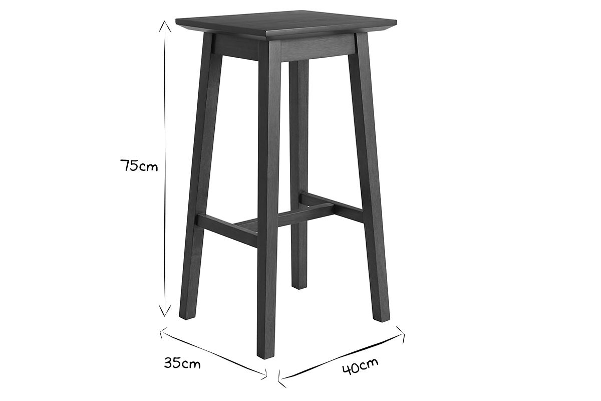 Sgabelli da bar noce 75 cm (set di 2) RUSSELL