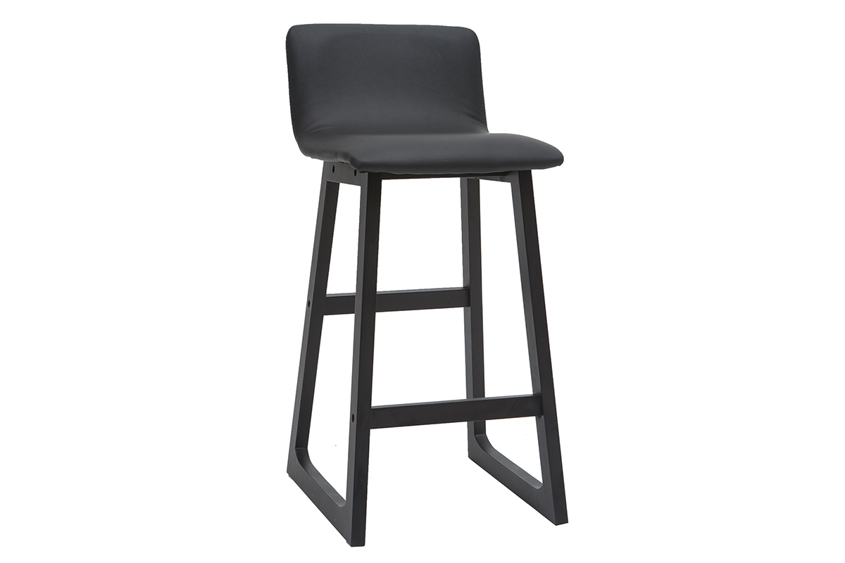 Sgabelli da bar PU nero 65cm set di 2 OSAKA