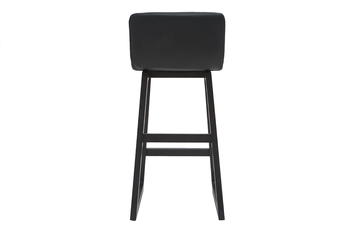 Sgabelli da bar PU nero 65cm set di 2 OSAKA