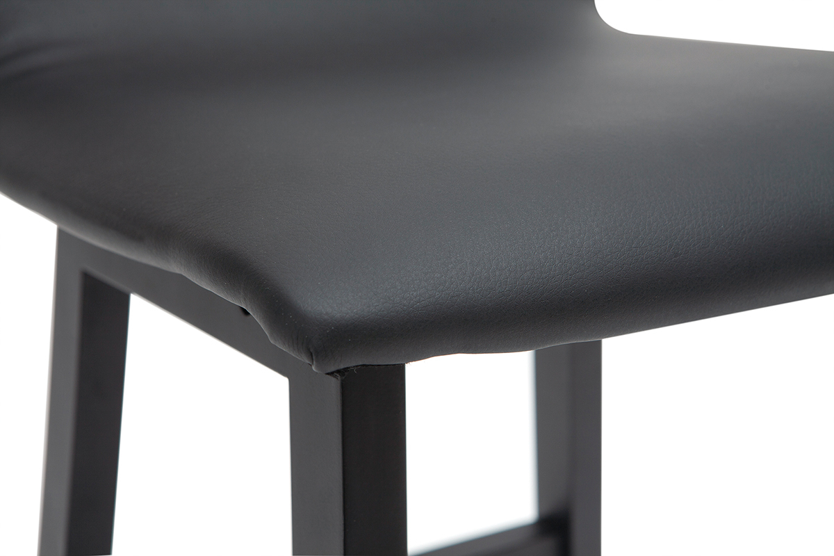 Sgabelli da bar PU nero 65cm set di 2 OSAKA