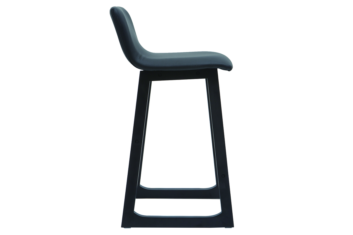 Sgabelli da bar PU nero 65cm set di 2 OSAKA