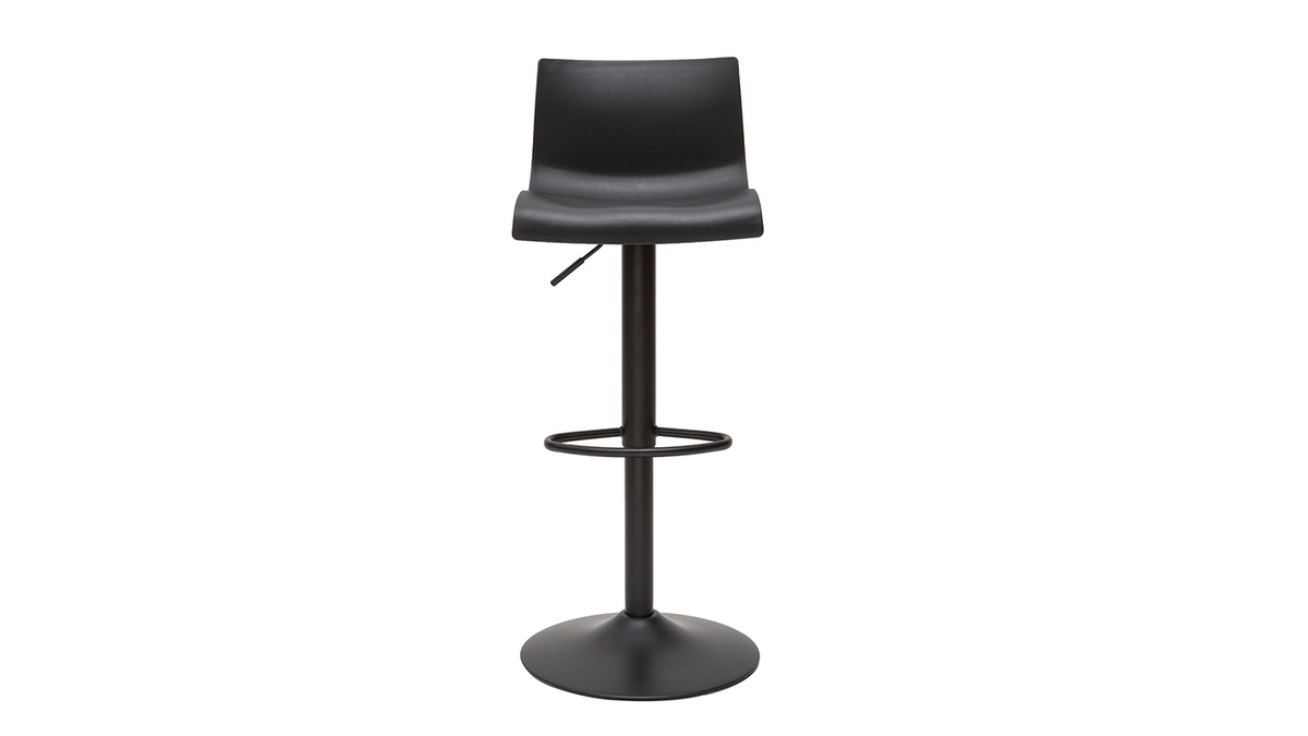 Sgabelli da bar regolabili design in metallo nero (set di 2) ONA